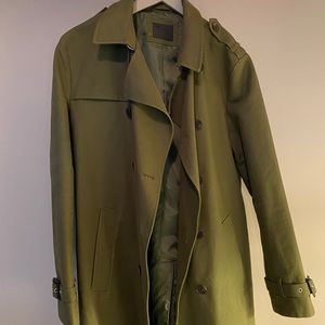 ASOS shower resistant double breasted trench khaki